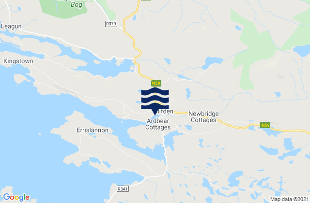 Karte der Gezeiten Clifden, Ireland