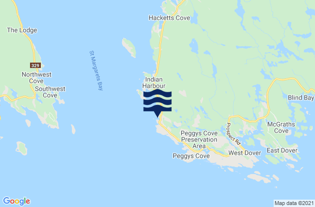 Karte der Gezeiten Cliff Cove, Canada