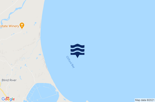 Karte der Gezeiten Clifford Bay, New Zealand