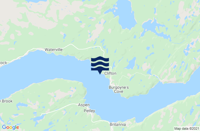 Karte der Gezeiten Clifton, Canada