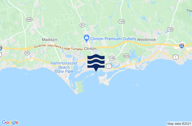 Karte der Gezeiten Clinton Town Beach, United States