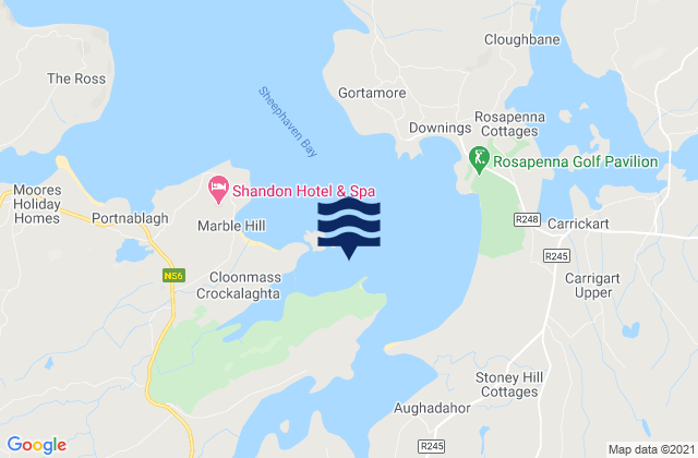 Karte der Gezeiten Clonmass Bay, Ireland