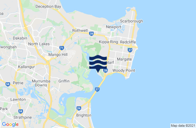 Karte der Gezeiten Clontarf, Australia