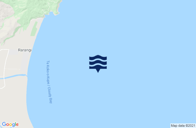 Karte der Gezeiten Cloudy Bay, New Zealand