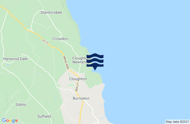 Karte der Gezeiten Cloughton Wyke Beach, United Kingdom