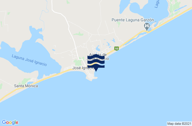 Karte der Gezeiten Club del la Playa, Brazil