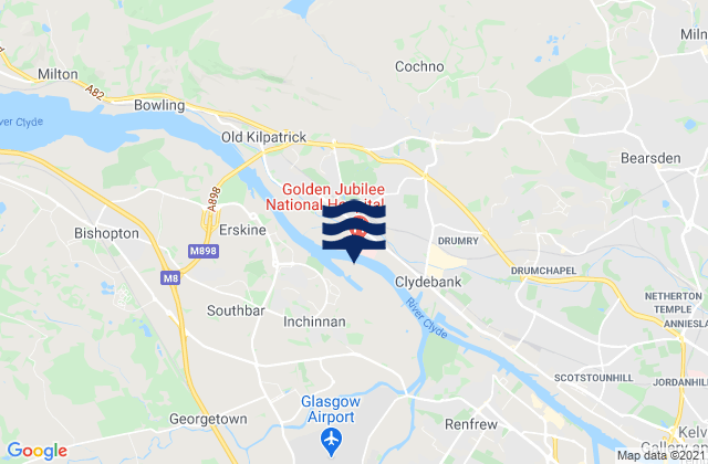 Karte der Gezeiten Clydebank (Rothesay Dock), United Kingdom