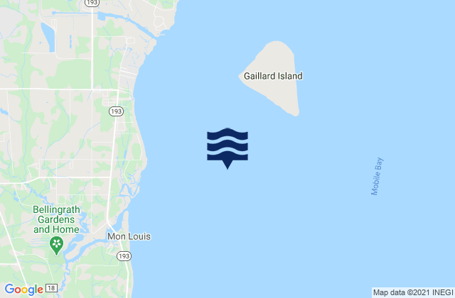 Karte der Gezeiten Coast Guard Station (Mobile Bay), United States