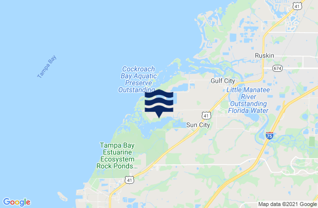 Karte der Gezeiten Cockroach Bay, United States