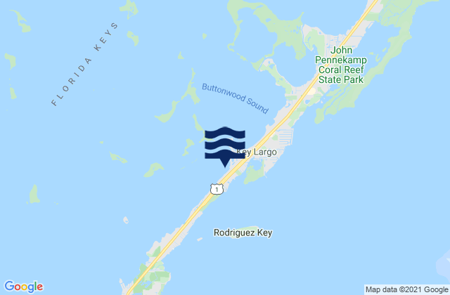 Karte der Gezeiten Cocoanut Key Bay, United States