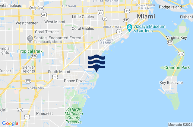 Karte der Gezeiten Cocoplum Yacht Club Marina, United States