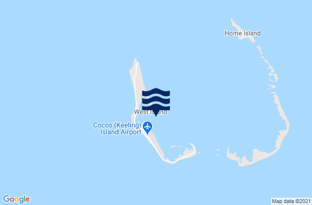 Karte der Gezeiten Cocos Islands