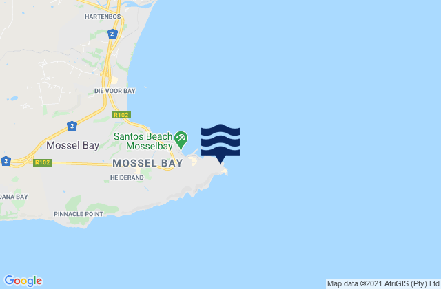 Karte der Gezeiten Coffee Bay Point, South Africa