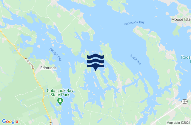 Karte der Gezeiten Coffins Point, Canada