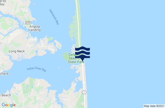 Karte der Gezeiten Coin Beach, United States