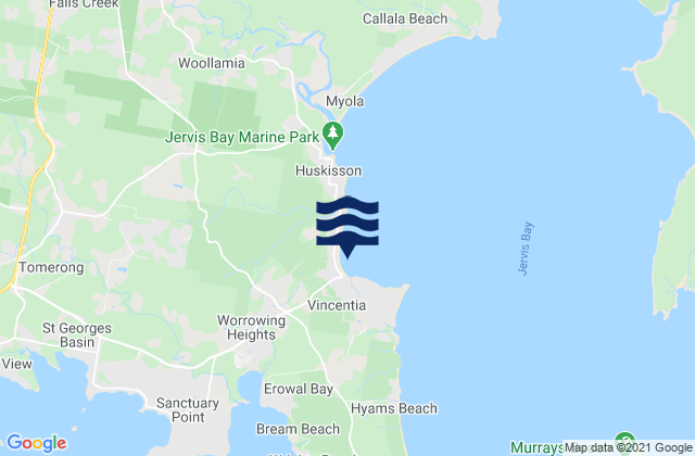 Karte der Gezeiten Collingwood Beach, Australia