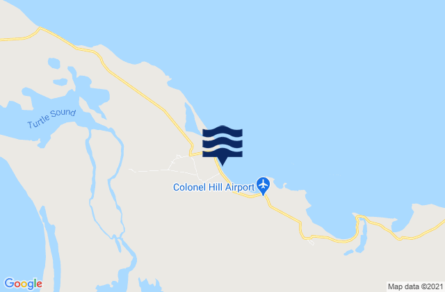 Karte der Gezeiten Colonel Hill, Bahamas
