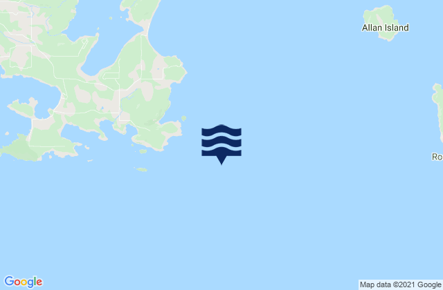 Karte der Gezeiten Colville Island 1.4 miles east of, United States