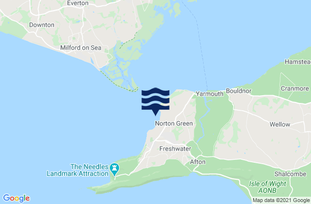Karte der Gezeiten Colwell Bay, United Kingdom