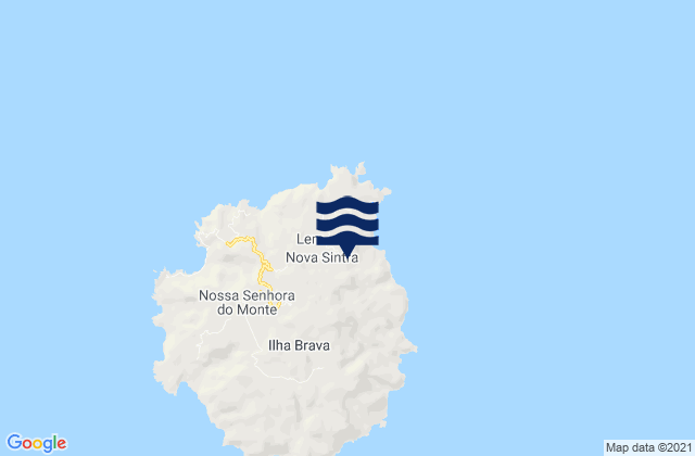 Karte der Gezeiten Concelho da Brava, Cabo Verde