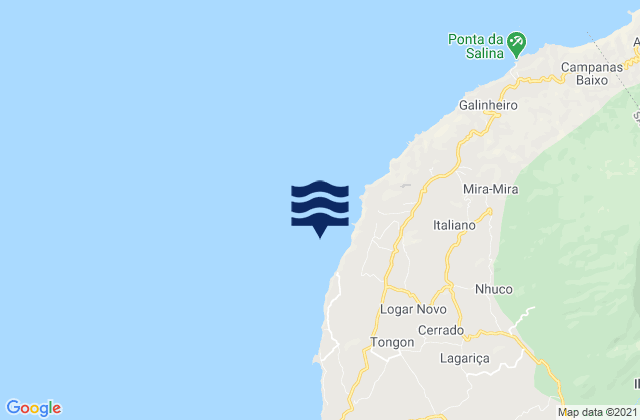 Karte der Gezeiten Concelho do São Filipe, Cabo Verde
