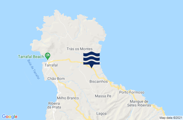 Karte der Gezeiten Concelho do Tarrafal, Cabo Verde