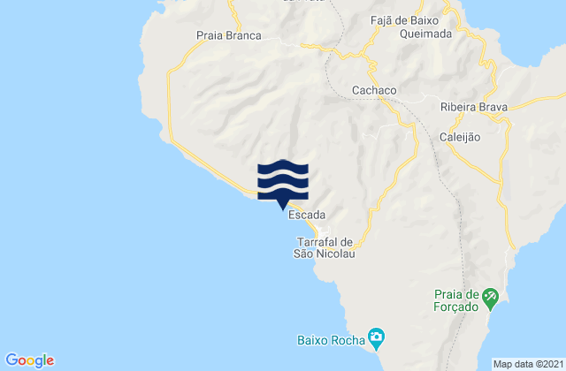 Karte der Gezeiten Concelho do Tarrafal de São Nicolau, Cabo Verde
