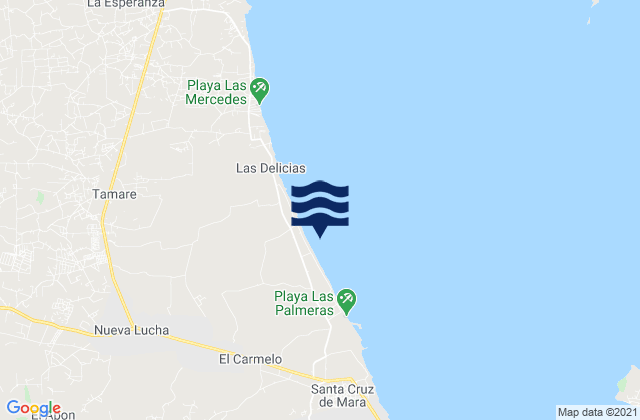 Karte der Gezeiten Concepción, Venezuela