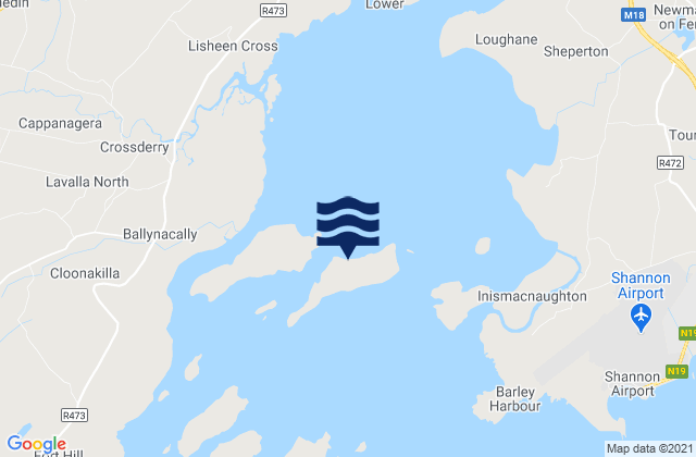 Karte der Gezeiten Coney Island, Ireland