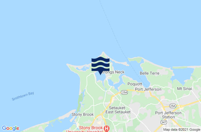 Karte der Gezeiten Conscience Bay entrance (Narrows), Long Island Sound, United States