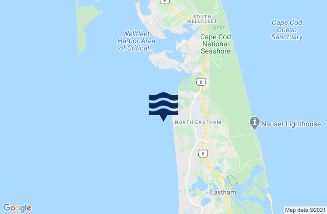 Karte der Gezeiten Cooks Brook Beach, United States