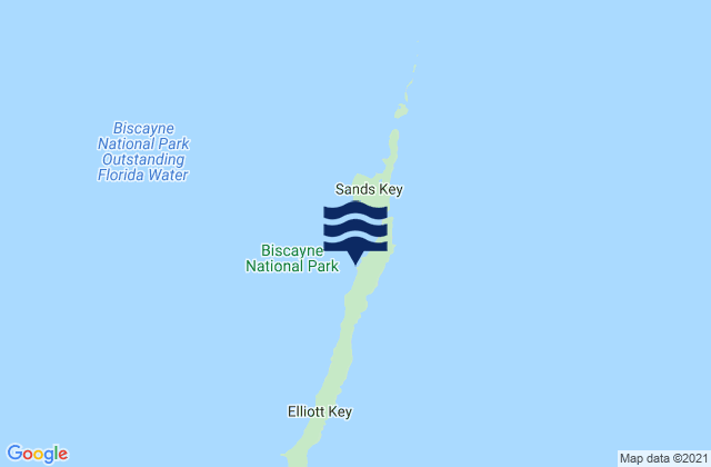 Karte der Gezeiten Coon Point Elliott Key Biscayne Bay, United States