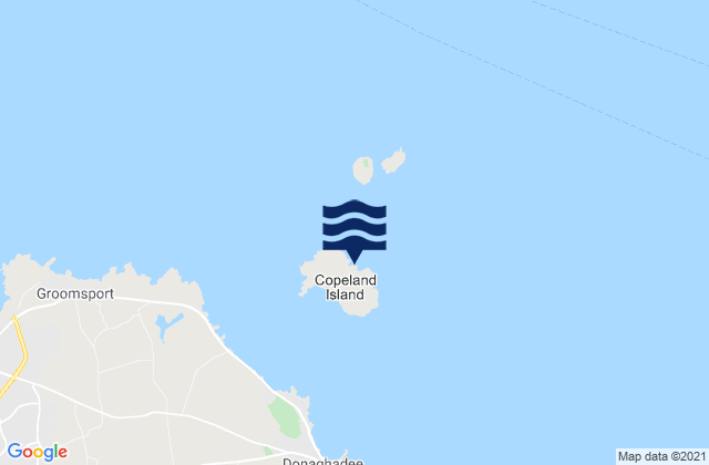 Karte der Gezeiten Copeland Island, United Kingdom