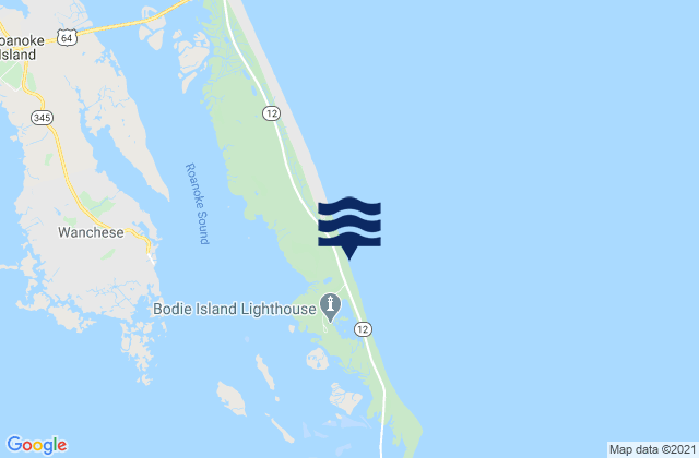 Karte der Gezeiten Coquina Beach, United States