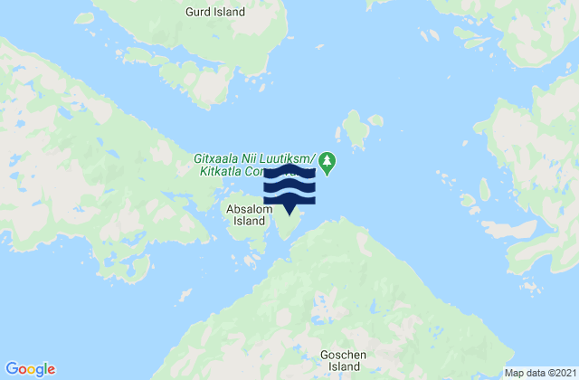 Karte der Gezeiten Coquitlam Island, Canada