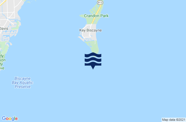Karte der Gezeiten Coral Shoal (Biscayne Channel), United States