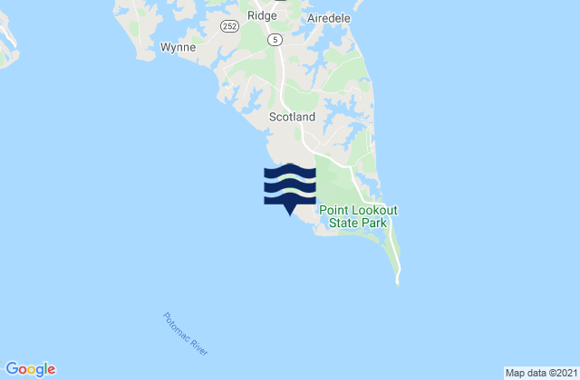 Karte der Gezeiten Cornfield Harbor, United States