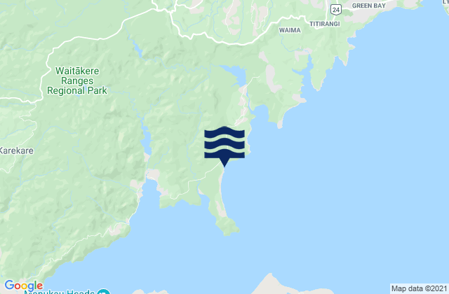 Karte der Gezeiten Cornwallis Beach, New Zealand