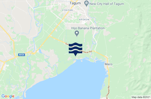 Karte der Gezeiten Corocotan, Philippines