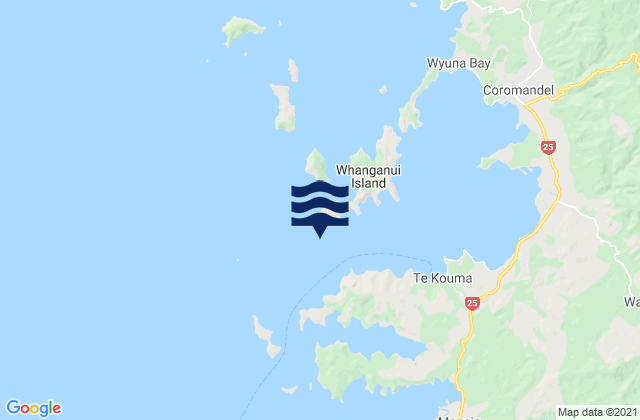 Karte der Gezeiten Coromandel Harbour, New Zealand