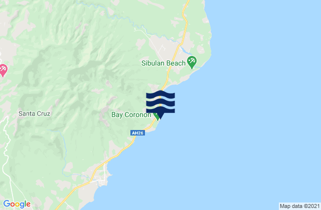 Karte der Gezeiten Coronon, Philippines