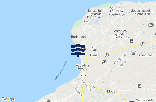 Karte der Gezeiten Corrales Barrio, Puerto Rico