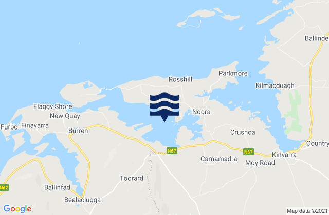 Karte der Gezeiten Corranroo Bay, Ireland