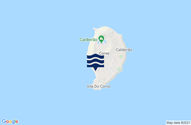 Karte der Gezeiten Corvo, Portugal