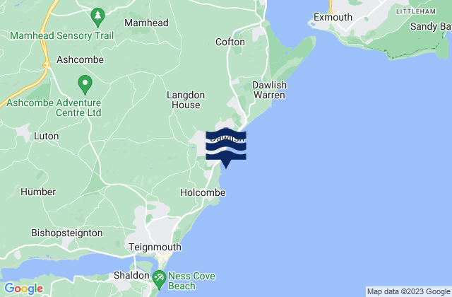 Karte der Gezeiten Coryton Cove Beach, United Kingdom
