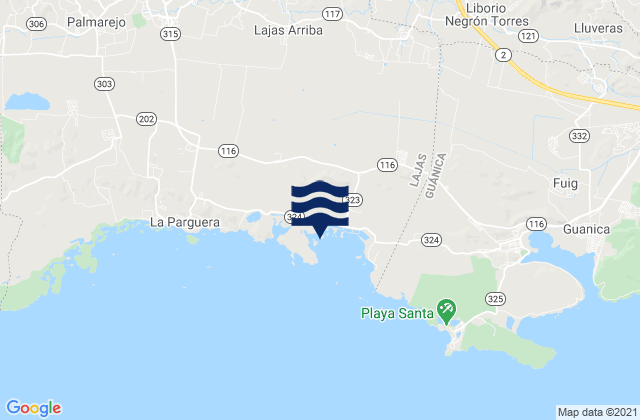 Karte der Gezeiten Costa Barrio, Puerto Rico