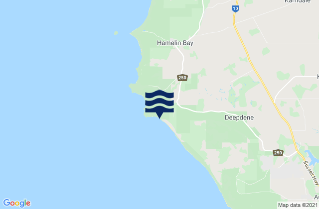 Karte der Gezeiten Cosy Corner, Australia