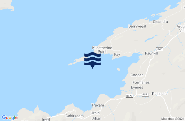 Karte der Gezeiten Coulagh Bay, Ireland