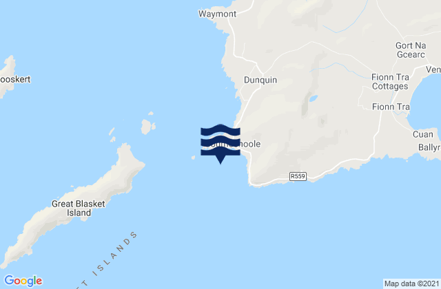 Karte der Gezeiten Coumeenoole Bay, Ireland