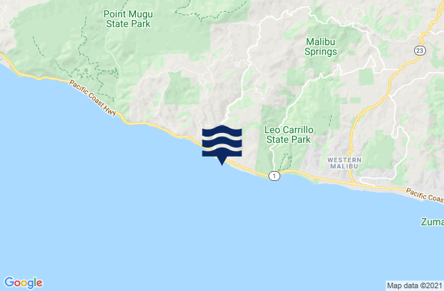Karte der Gezeiten County Line Beach, United States